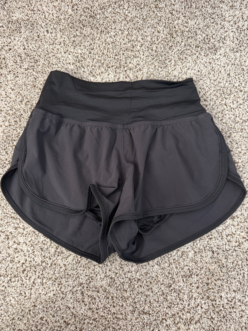 Women's Black High-Waist Running Shorts